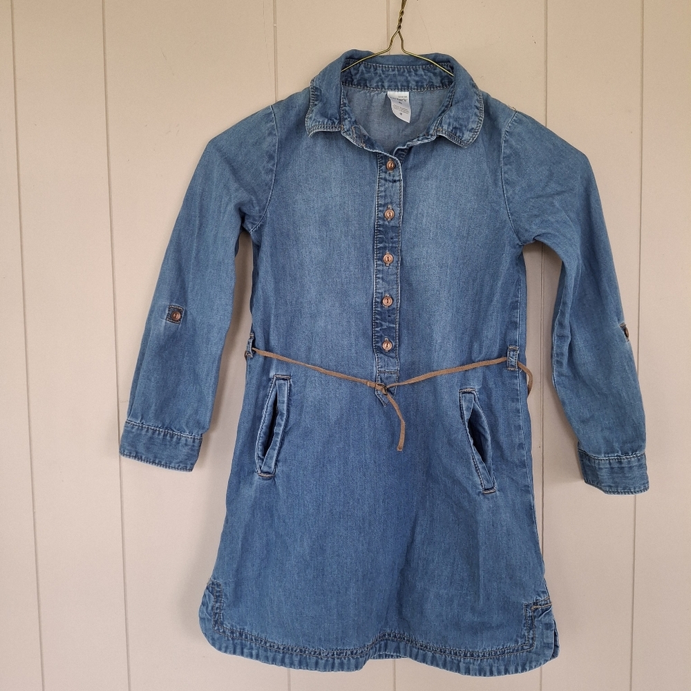 Carter's Size 6 Denim Shirt Dress With Pockets